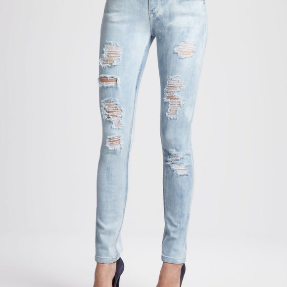 DL1961 AMANDA Distressed Jeans 28 Frenzy Destroyed - Picture 2 of 6